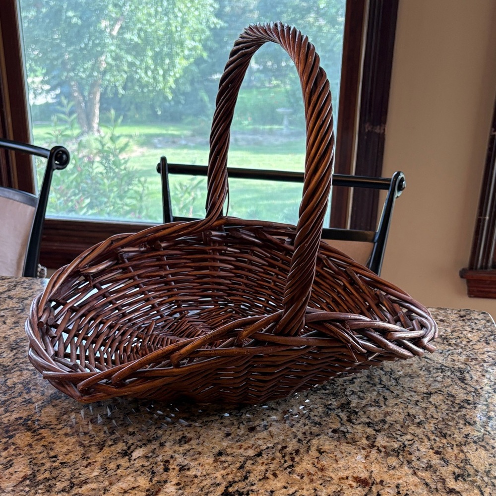Elegant Brown Wicker Basket